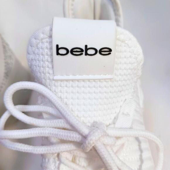 NEW bebe Crystals Sneakers ANALIA Sz 11 WHITE Rhinestones Embellished Luxe Fancy - Picture 10 of 16